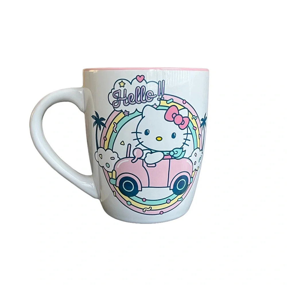 Hello Kitty Coffee Mug Kawaii Rainbow
Palm Tree Driving Car Pink Bow Scarf - Picture 2 of 3